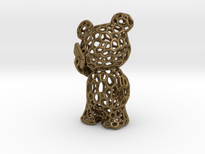 Phoneholic Bear - Pendant in Polished Bronze