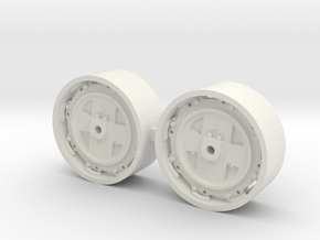 1/64 8000/9000/8600/9600 Ford Tractor wheels in White Natural Versatile Plastic