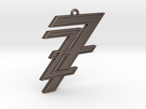 7&z pendant in Polished Bronzed Silver Steel