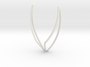 Big Wings Necklace in White Natural Versatile Plastic