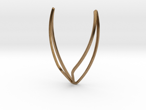 Big Wings Necklace in Natural Brass