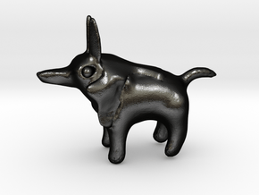 Anubis Dog in Matte Black Steel
