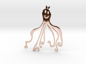 octopus pendant in 14k Rose Gold Plated Brass