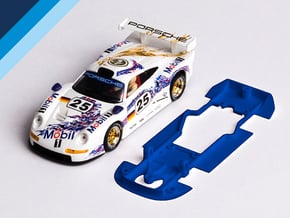 1/32 Fly Porsche 911 GT1 Chassis for slot.it pod in White Natural Versatile Plastic