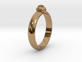 Ø0.795 inch/Ø20.2 mm Celtic Triskillion Ring in Polished Brass