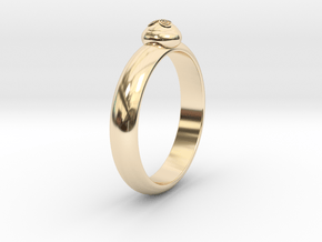 Ø0.795 inch/Ø20.2 mm Celtic Triskillion Ring in 14k Gold Plated Brass