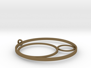 3CIRCLES PENDANT in Polished Bronze