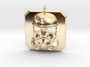 Stormtrooper Amulet in 14K Yellow Gold