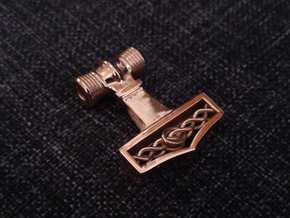 Mjölnir - Thor's hammer in Polished Bronze