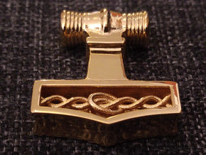 Mjölnir - Thor's hammer in 18k Gold Plated Brass