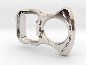 Fatback bottle opener (Perfect for EDC) in Rhodium Plated Brass