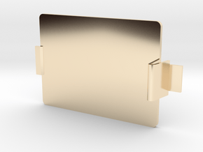 MIDI Sprout Battery Door 001 (snap) in 14k Gold Plated Brass