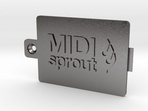 MIDI Sprout Battery Door 002a in Polished Nickel Steel