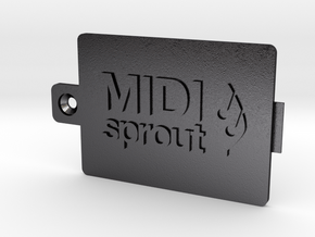 MIDI Sprout Battery Door 002a in Polished and Bronzed Black Steel