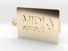 MIDI Sprout Battery Door 002a in 14K Yellow Gold