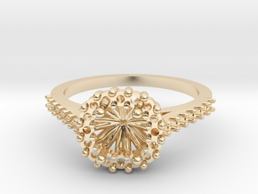 Cushion Halo Ring in 14k Gold Plated Brass
