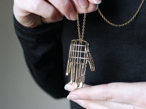 Hand Pendant in Polished Brass