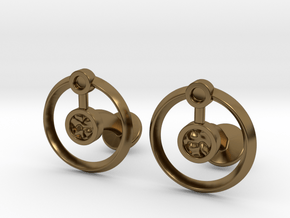 Hydrogen Cufflink in Polished Bronze