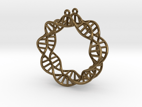 Earring DNA in Polished Bronze