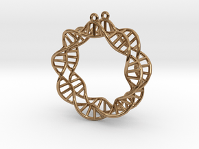 Earring DNA in Polished Brass
