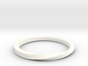 Half Twist Band size 6 in White Processed Versatile Plastic