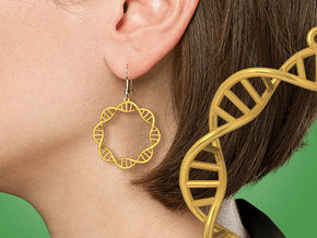 Earring DNA in 14k Gold Plated Brass