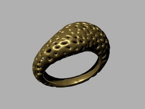 Volcanic stone ring   in Natural Brass: 8.5 / 58