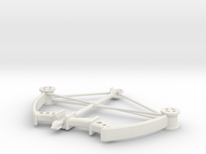 Compound Bow Pendant in White Natural Versatile Plastic