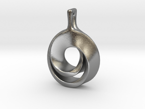 Möbius pendant in Natural Silver: Large