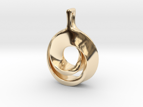Möbius pendant in 14k Gold Plated Brass: Large