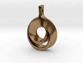 Möbius pendant in Natural Brass: Large