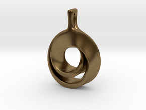 Möbius pendant in Natural Bronze: Large