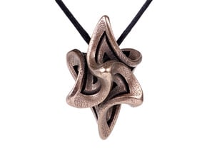 Flame Alpha Pendant in Polished Bronze Steel