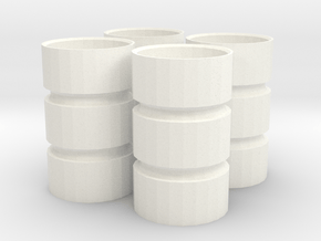 1/64 Triple Rims for Standi 18.4-42 in White Processed Versatile Plastic