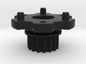 M3R16 Front Pulley-Spur Mount in Black Natural Versatile Plastic