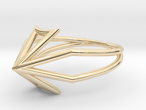 Ring  The Pyramid 7 US ( 17.35 mm) in 14k Gold Plated Brass
