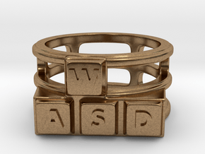WASD Ring in Natural Brass: 8 / 56.75