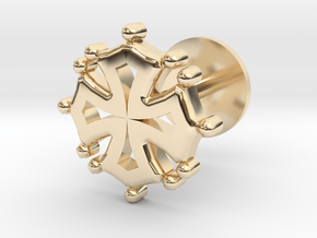 Creu Cufflink in 14k Gold Plated Brass