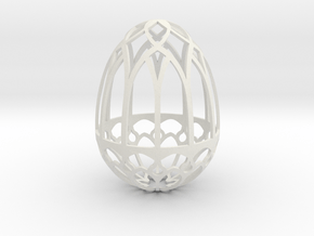 Gothic Egg Shell 2 in White Natural Versatile Plastic