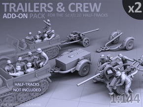 Trailers & Crew : Add-on (2 pack) in Smooth Fine Detail Plastic