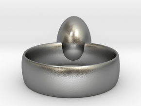 Egg ring! size 8 in Natural Silver
