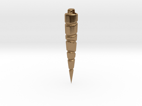 The Spike Pendant in Natural Brass