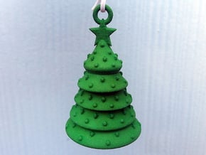 Aluminum Christmas Tree Ornament With Moving Parts in Green Processed Versatile Plastic