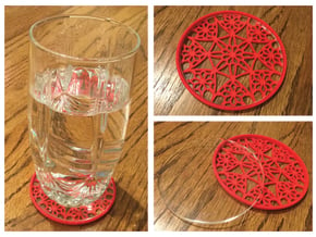 3-1/4" Coaster 4 (Insert) in Red Processed Versatile Plastic