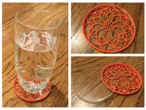 3-1/4" Coaster 8 (Insert) in Orange Processed Versatile Plastic