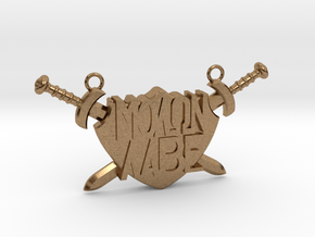 'Molon Labe' Pendant in Natural Brass