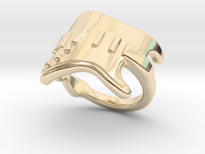 Electric Guitar Ring 23 - Italian Size 23 in 14K Yellow Gold