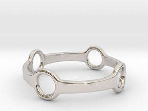 Four Ring Ring in Rhodium Plated Brass: 5 / 49