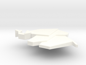 Origami Elephant Pendant in White Processed Versatile Plastic