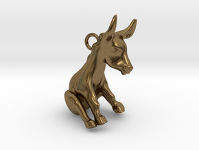 Donkey Pendant in Natural Bronze
